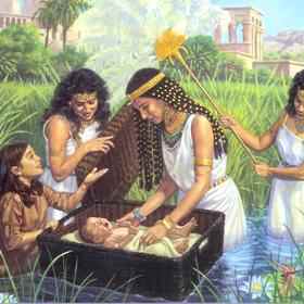 Puteri Firaun, Musa dan kakak Musa.