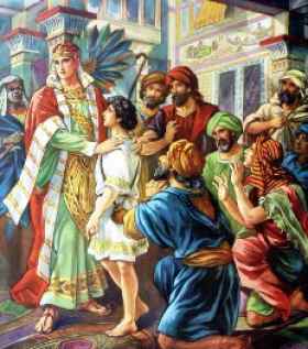 Yusuf bertemu dengan Benyamin, memeluknya.